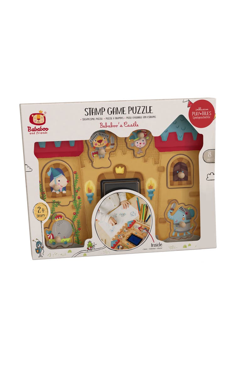 Bababoo Lion Castle Stamp Game Puzzle, Alternate, color, Beige