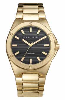 Perry Ellis Solar Powered Quartz Bracelet Watch, 41mm