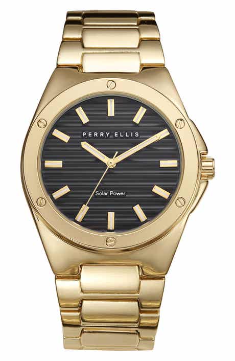 Perry Ellis Solar Powered Quartz Bracelet Watch, 41mm