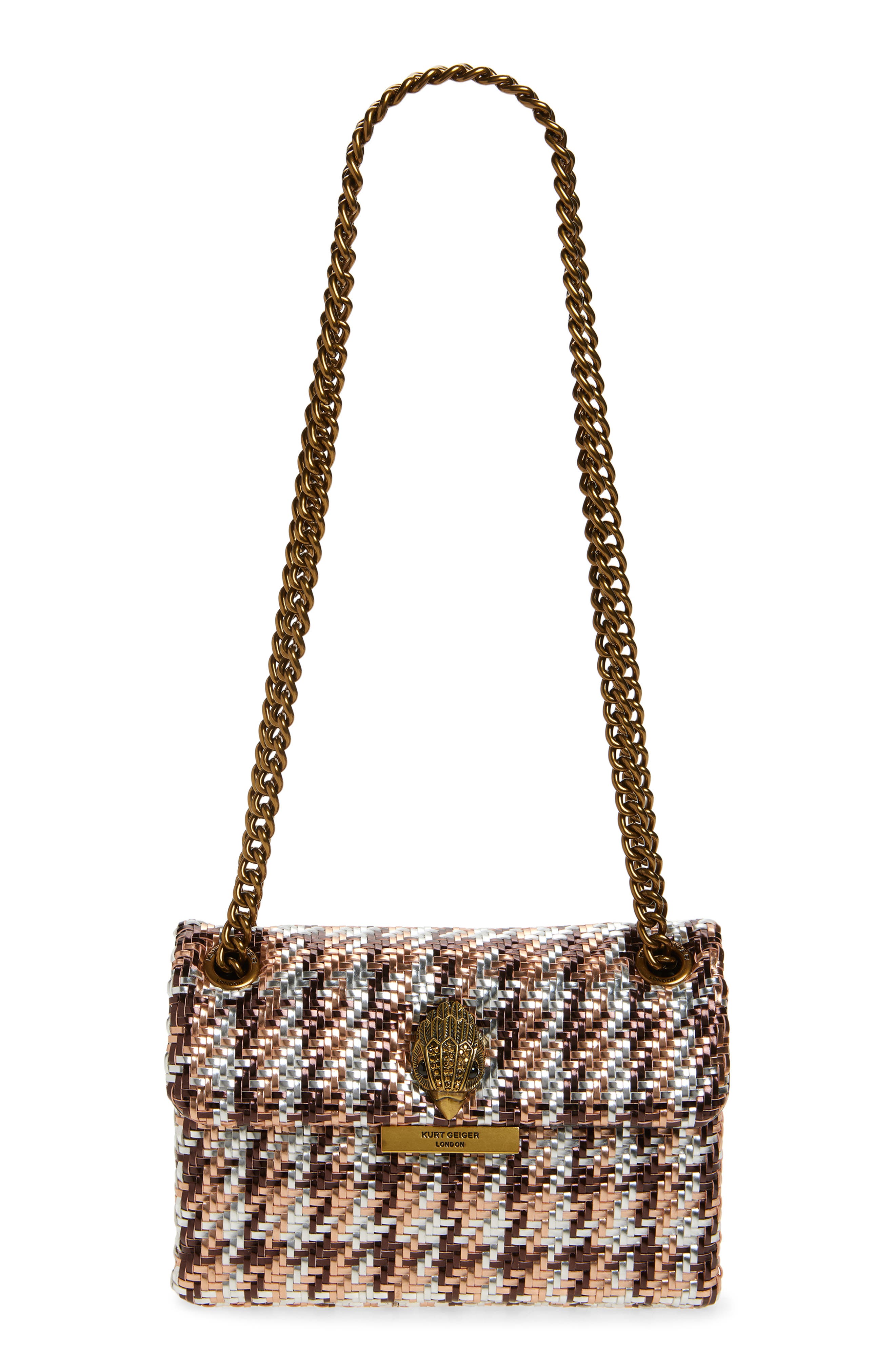 Kurt Geiger London Mini Kensington Convertible Bag, Main, color, Metal Comb