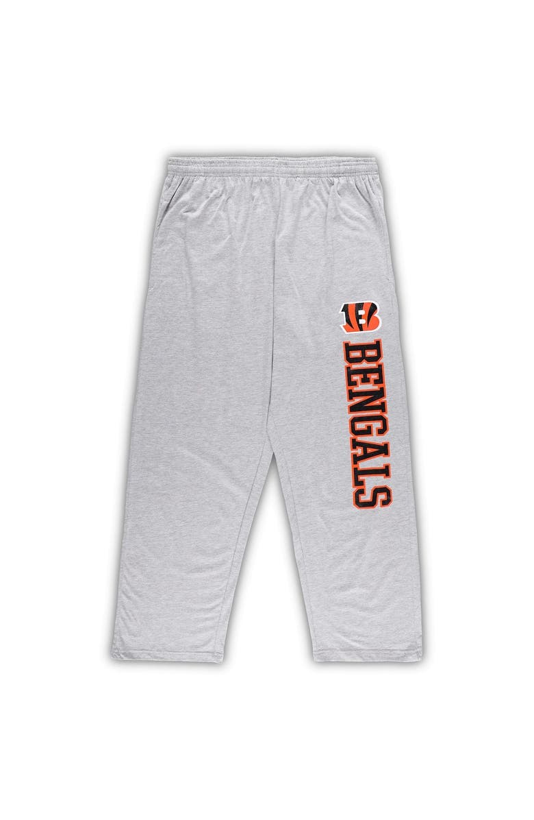 CONCEPTS SPORT Men's Concepts Black/Heather Gray Sport Cincinnati Bengals Big & Tall T-Shirt & Pants Sleep Set, Alternate, color, Black