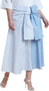 ELOQUII Ruffle Polka Dot Skirt