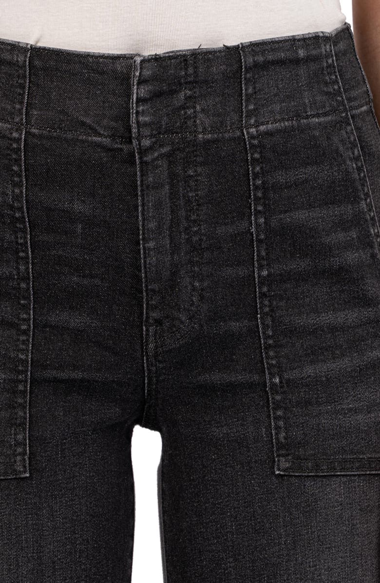 KUT from the Kloth Meg Raw Hem High Waist Ankle Wide Leg Utility Jeans, Alternate, color,