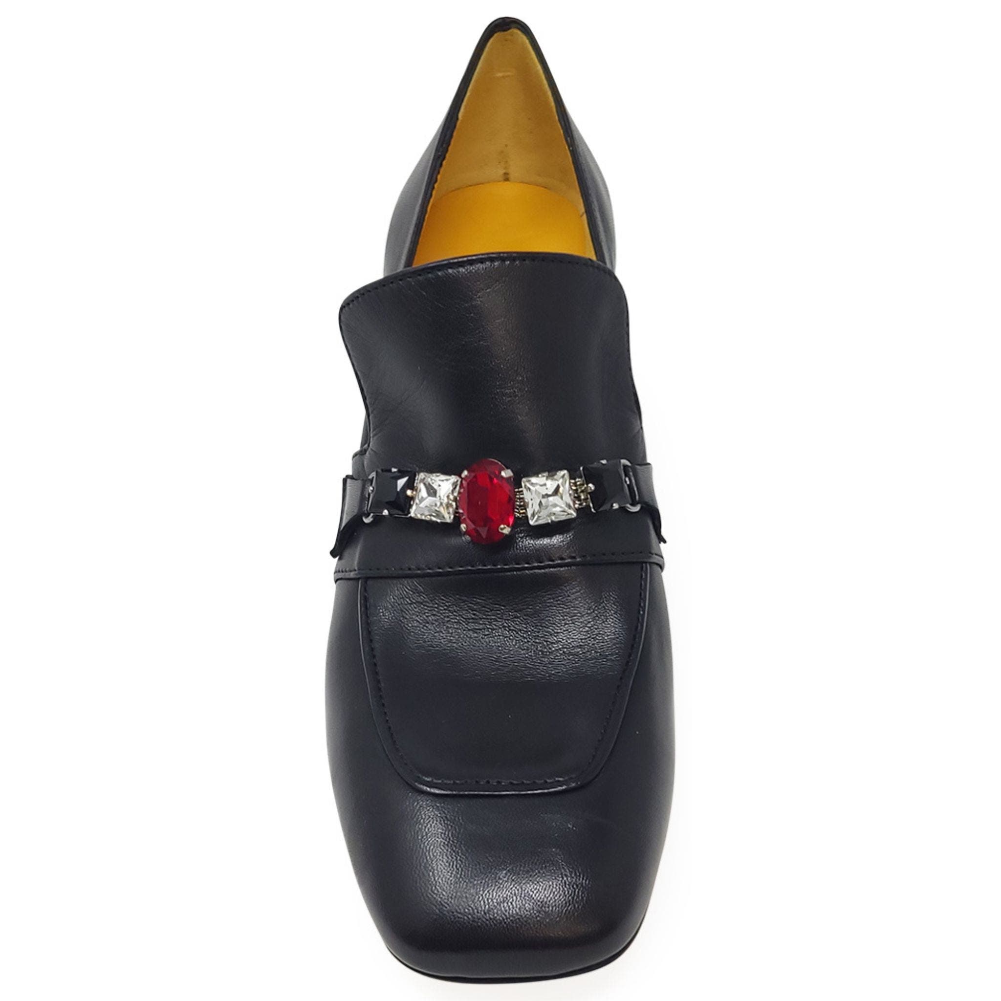 Madison Maison Heel Jewel loafer, Alternate, color, Black