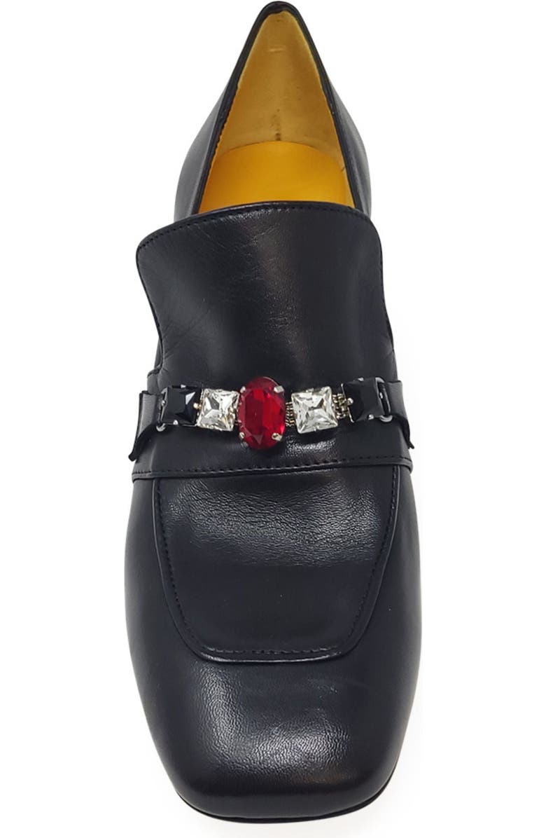 Madison Maison Heel Jewel loafer, Alternate, color, Black
