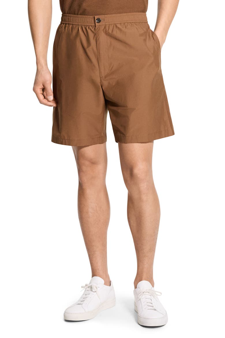 Elastic Waist Shorts, Main, color, DEEP TOBACCO