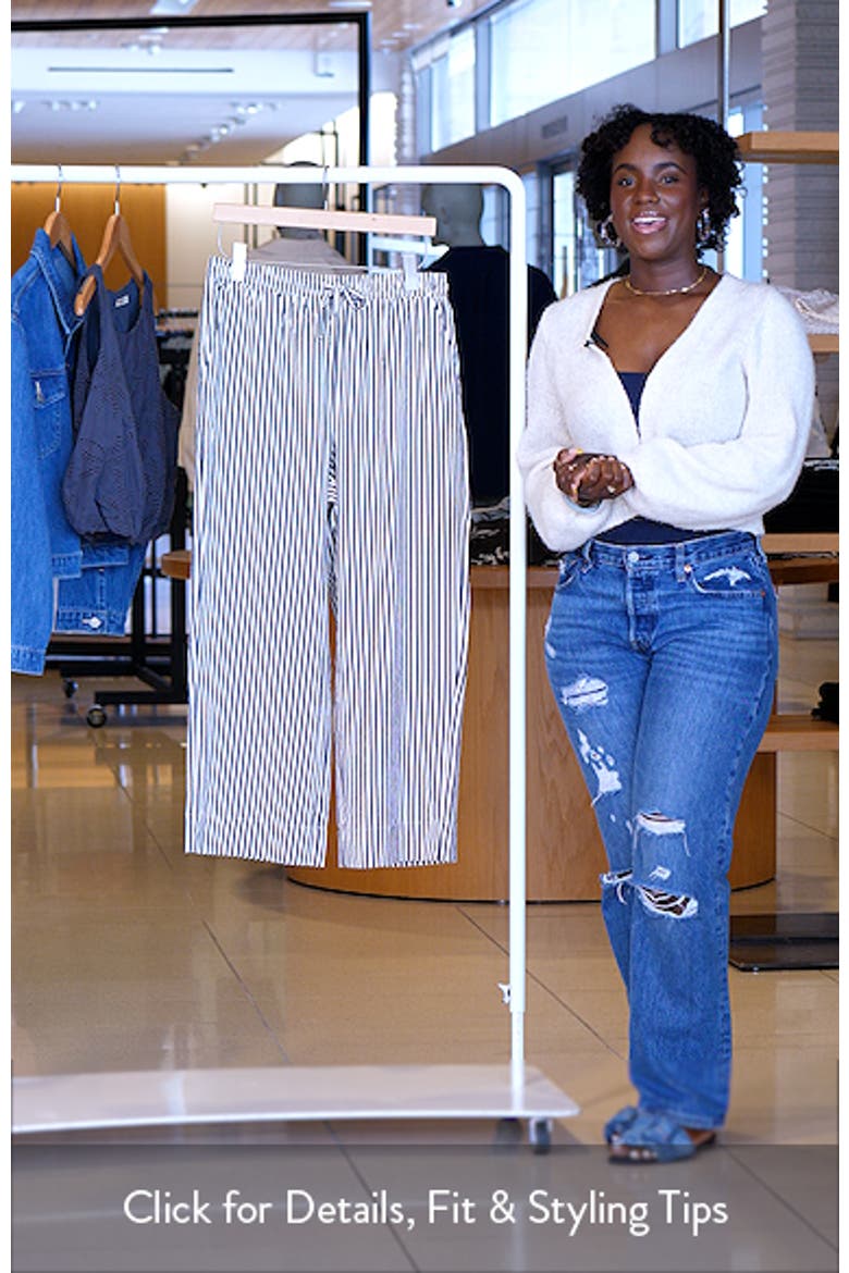 Stripe Drawstring Ankle Pants video