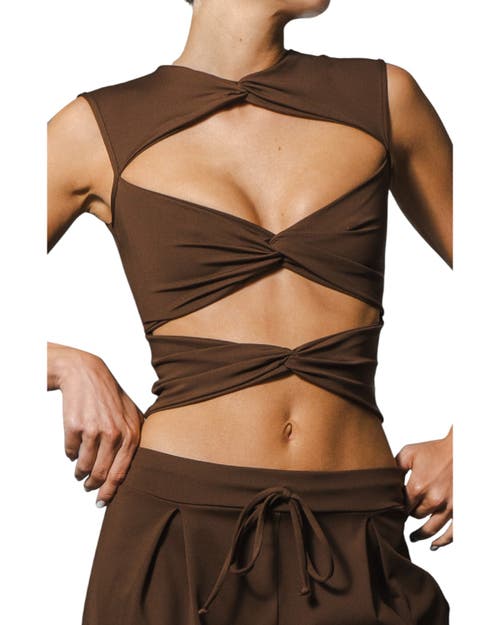 Port De Bras Lauren Top in Dark Chocolate 