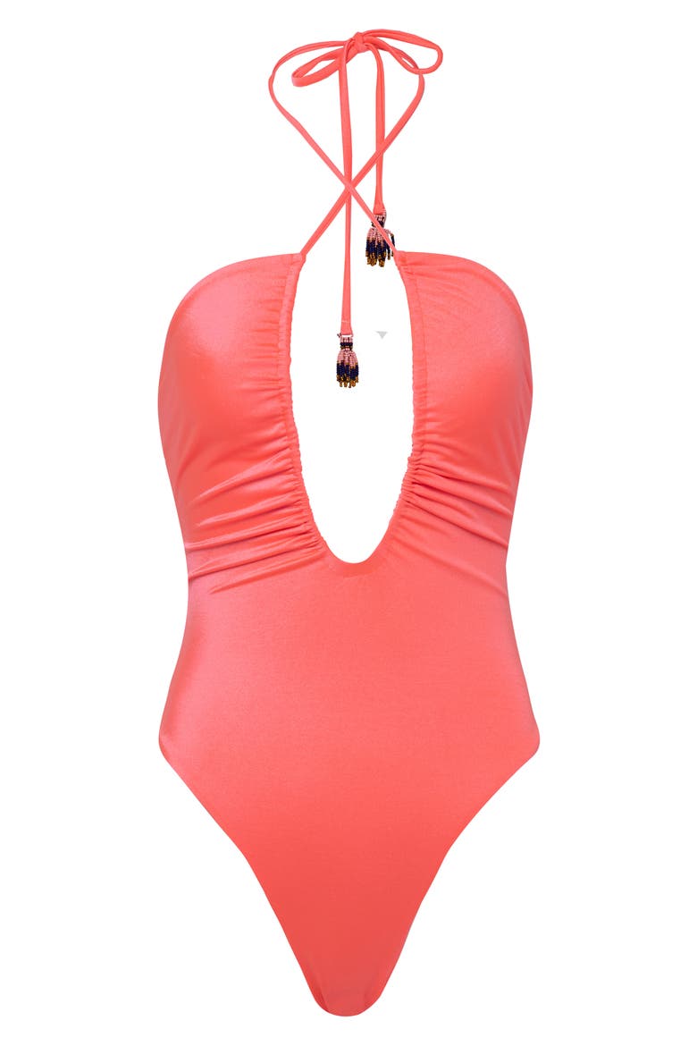 Cerise Royal Cutout One-Piece Swimsuit, Alternate, color, BRIGHT PINK