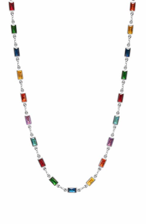 Rectangle Tennis Necklace