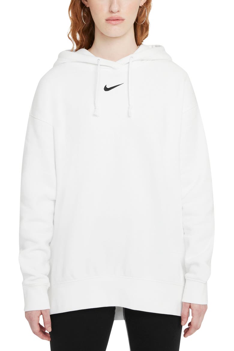Sportswear Collection Essentials Oversize Hoodie, Main, color, WHITE/ BLACK