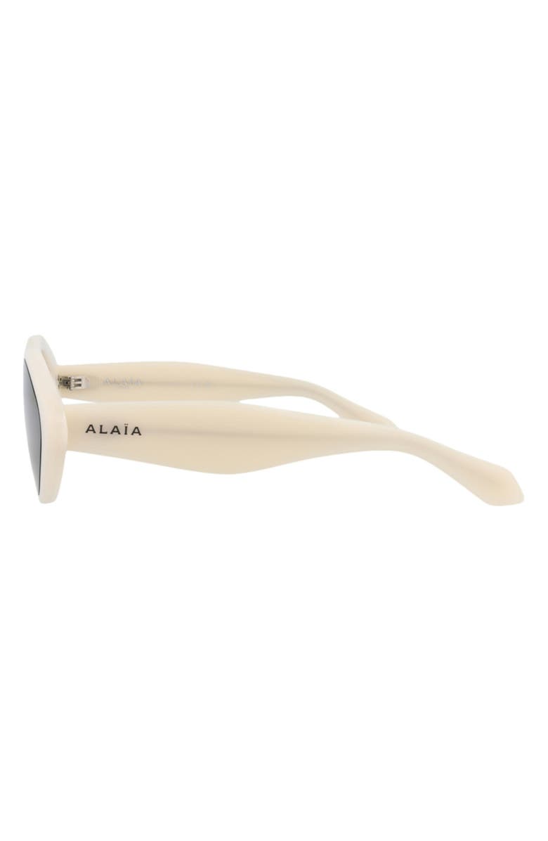 Alaïa 56mm Cat Eye Sunglasses, Alternate, color, White White Grey