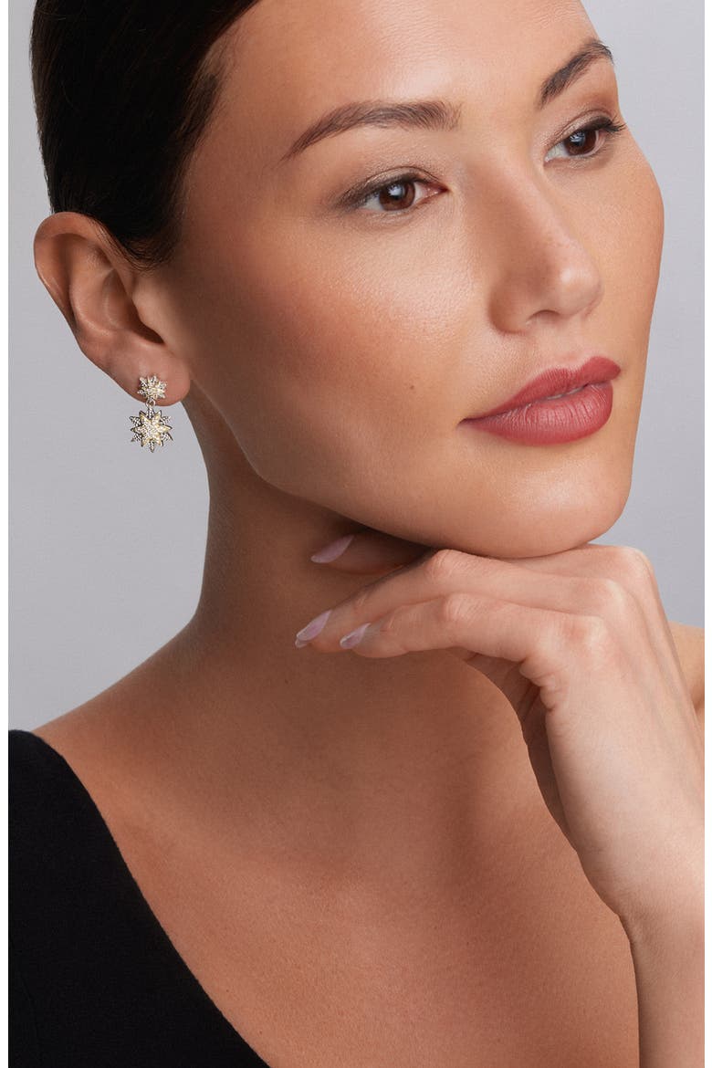 North Star Drop Earrings, Alternate, color, DIAMOND