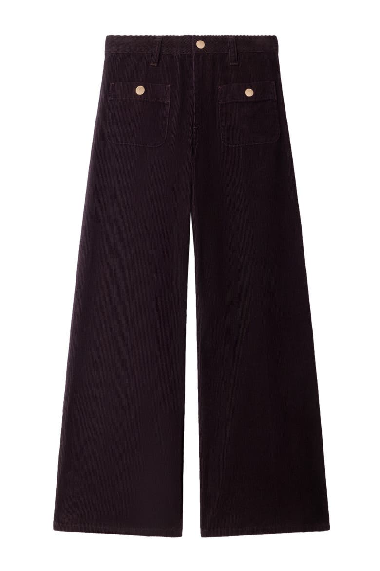 Velvet straight-leg trousers, Alternate, color, Bordeaux