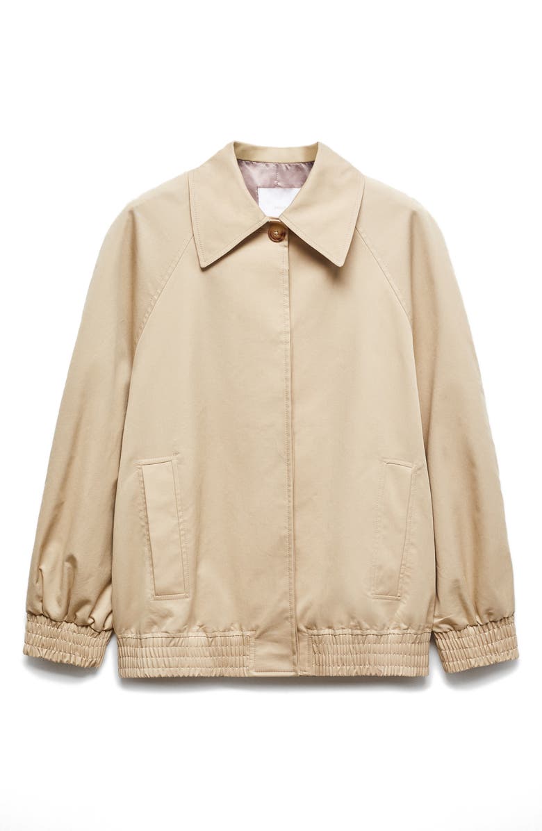 MANGO Collared Relaxed Bomber Jacket, Alternate, color,