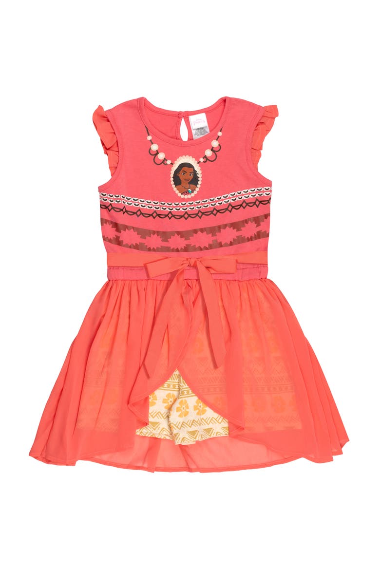 Moana Cosplay Skirt Overlay Romper, Main, color, Moana Coral Orange