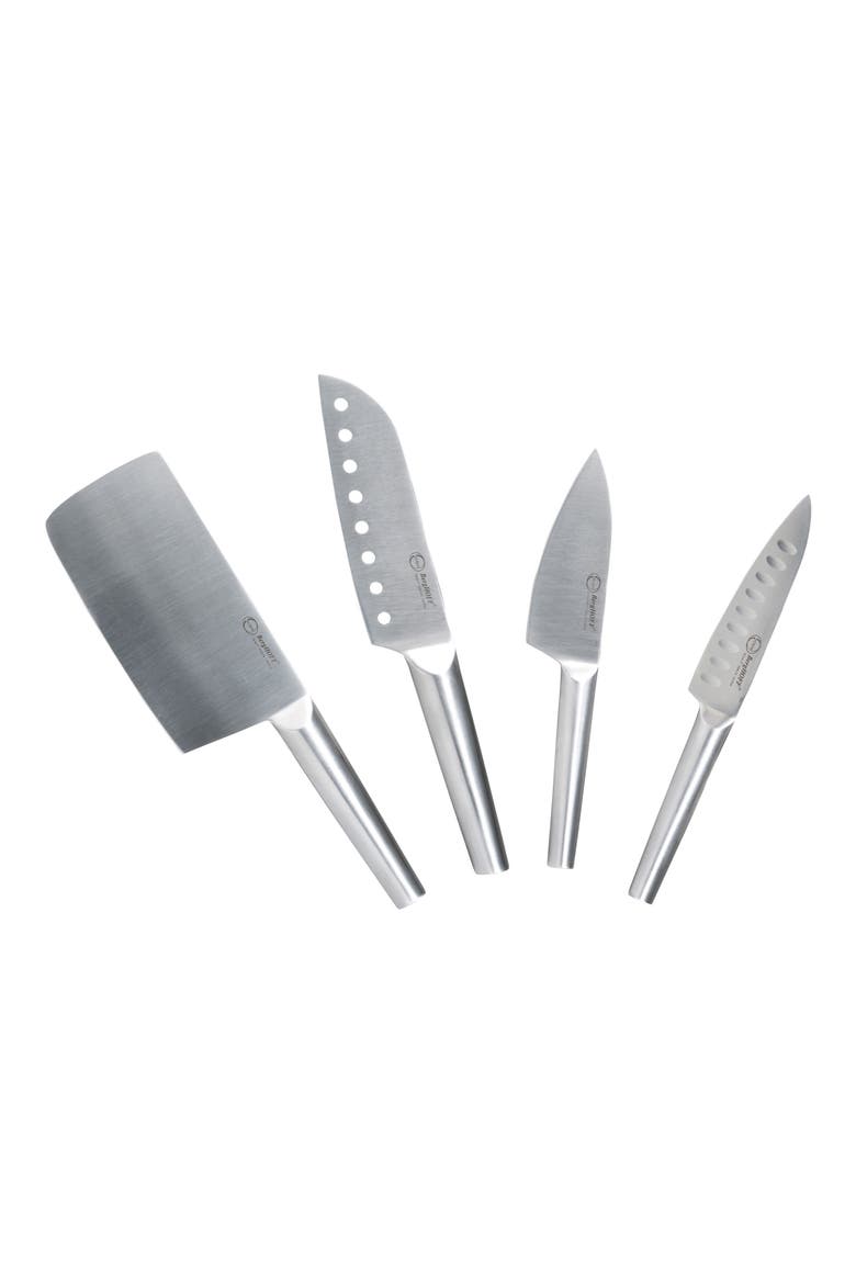 Santoku Set of 5 Knife & Sharpener Set, Alternate, color, MULTICOLOR