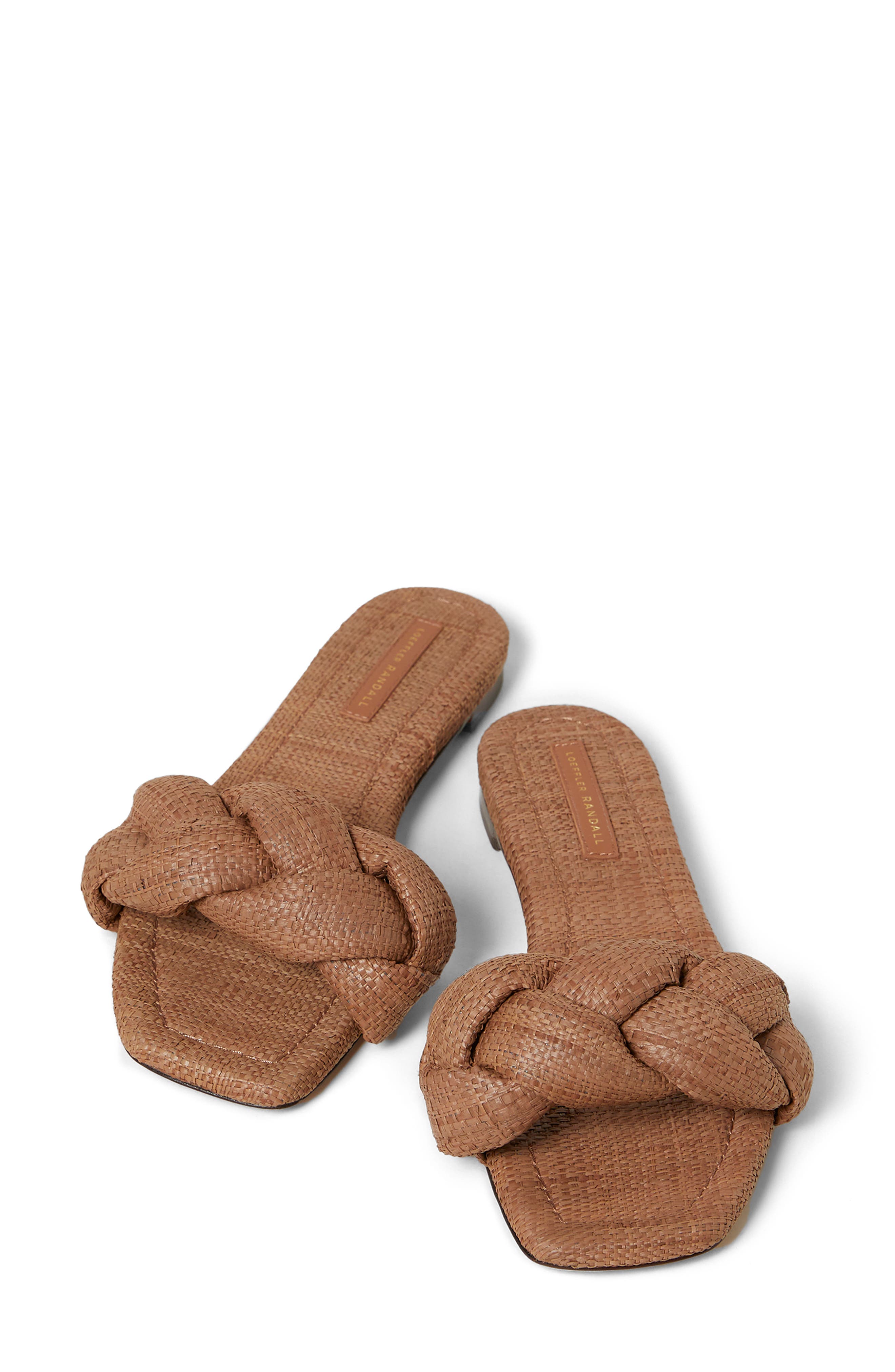 Loeffler Randall <p>Joanna Braided Slide Sandal (Women) </p>, Alternate, color, Brown