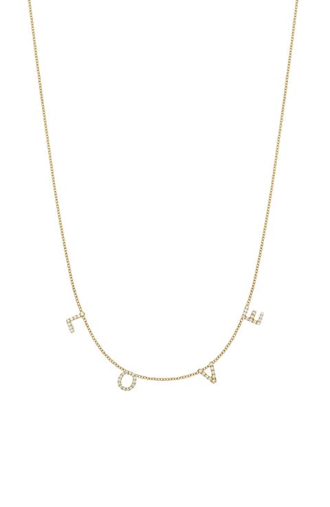 Classic Initial Personalized Diamond Charm Necklace (Nordstrom Exclusive)