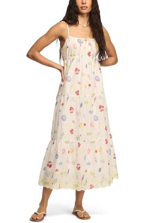 Floral Print Tiered Maxi Dress
