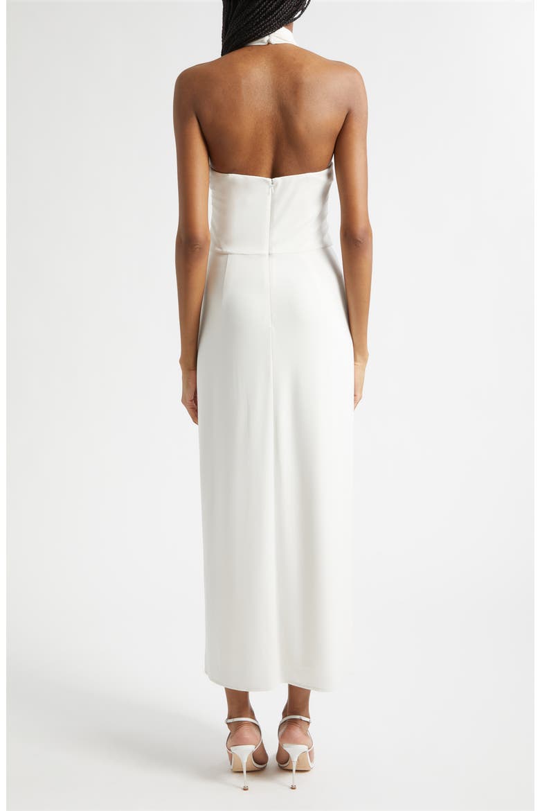 Kaily Bangle Detail Halter Neck Dress, Alternate, color, IVORY