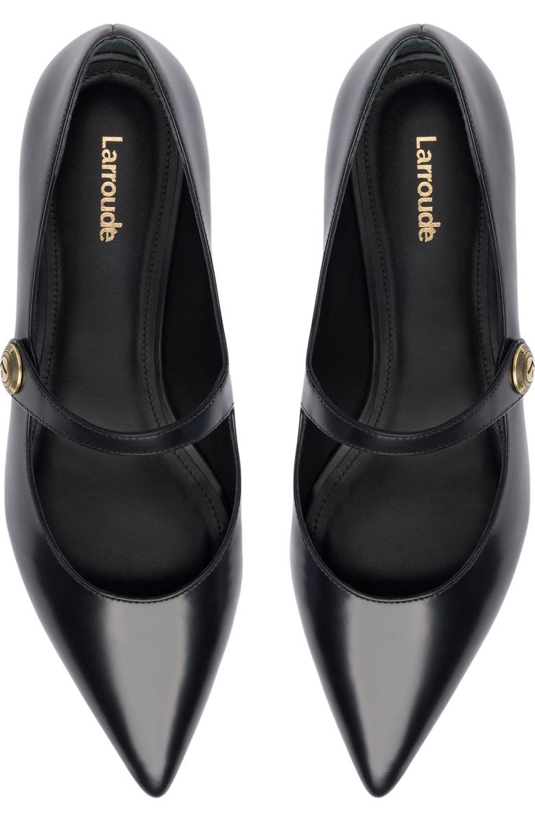 Larroudé Caroline Pointed Toe Mary Jane Flat, Alternate, color,