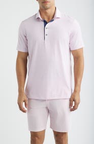 Greyson Quogue Stripe Performance Golf Polo