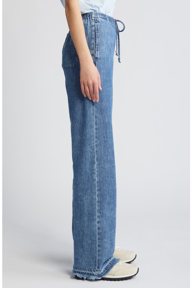 Ultra Featherweight Logan Pull-On Wide Leg Denim Pants, Alternate, color, DELMAR