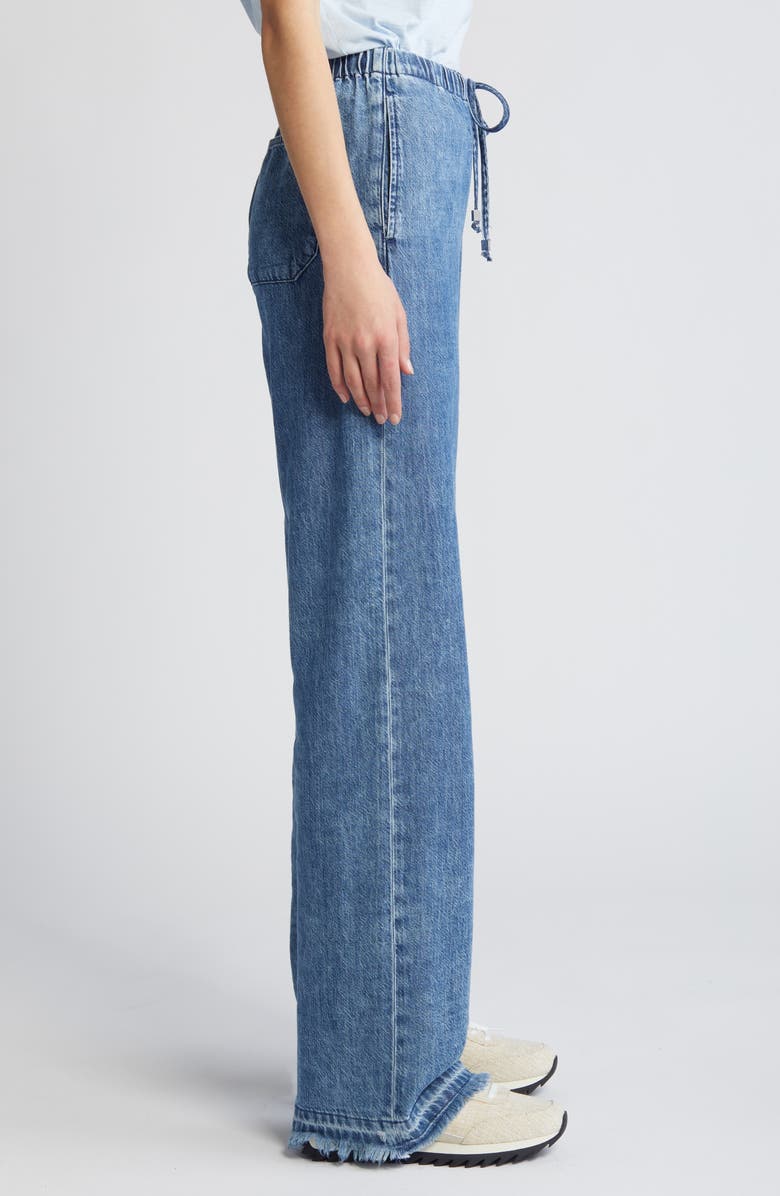 rag & bone Ultra Featherweight Logan Pull-On Wide Leg Denim Pants, Alternate, color, 