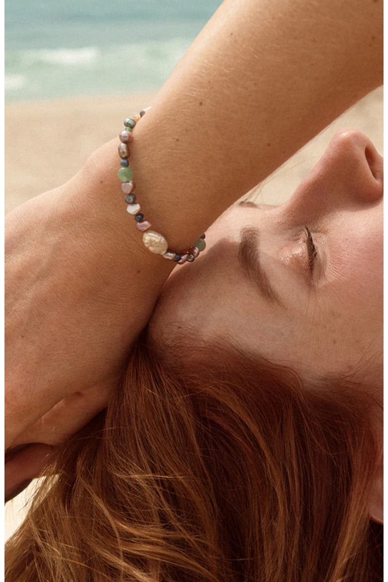 Low Tide Pearl Bracelet, Alternate, color, Gold Vermeil