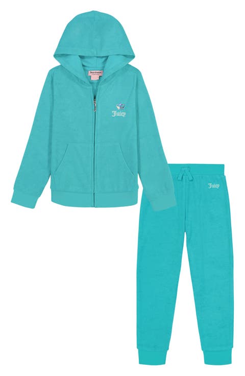 Kids' Rhinestone Zip Hoodie & Joggers Set (Toddler)