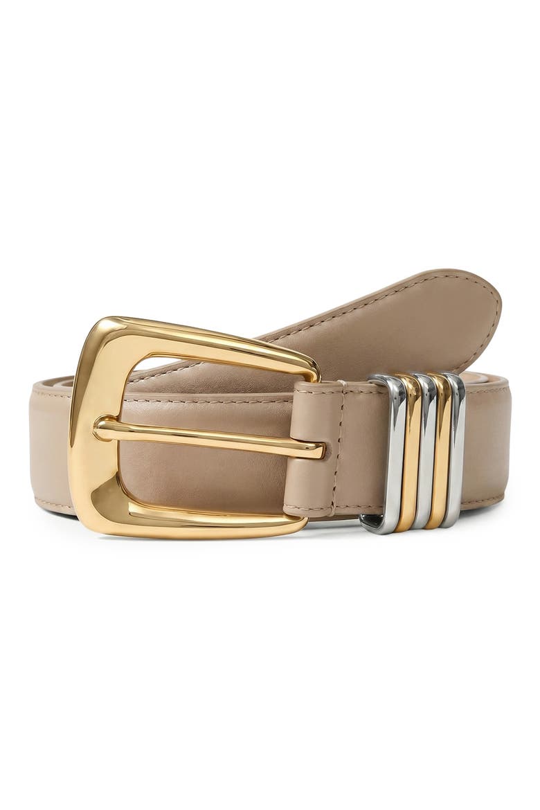 Arch Leather Belt, Alternate, color, OAT