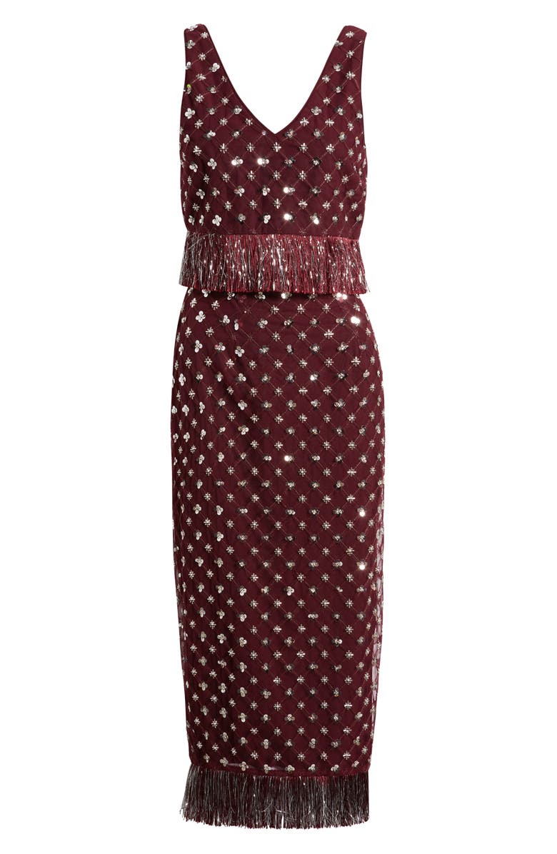 Saylor Embellished Fringe Crop Top
Midi Skirt Set, Alternate, color, Rumba Red