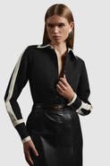 Karen Millen Colour Block Twill Woven Shirt