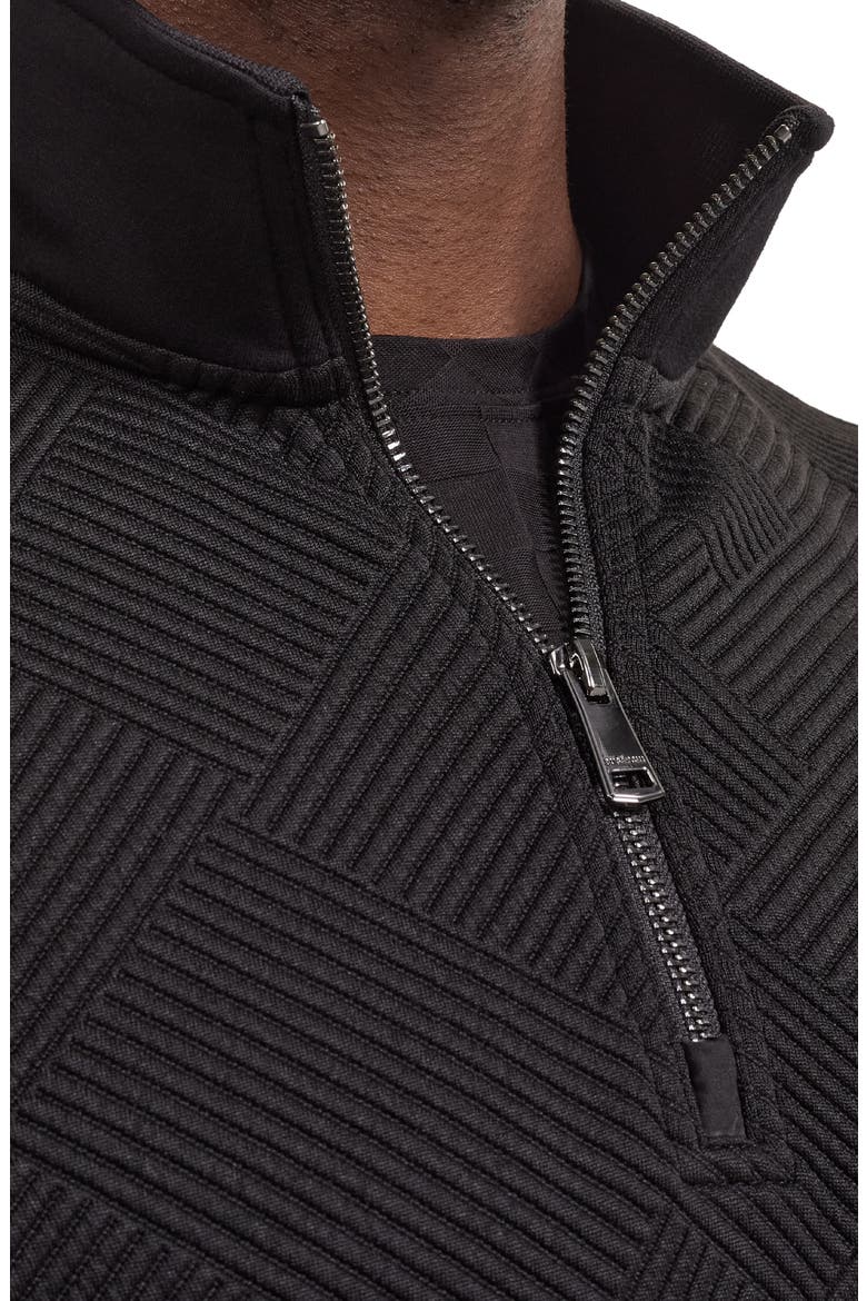 Soft Touch Quarter Zip Sweater, Alternate, color, BLACK