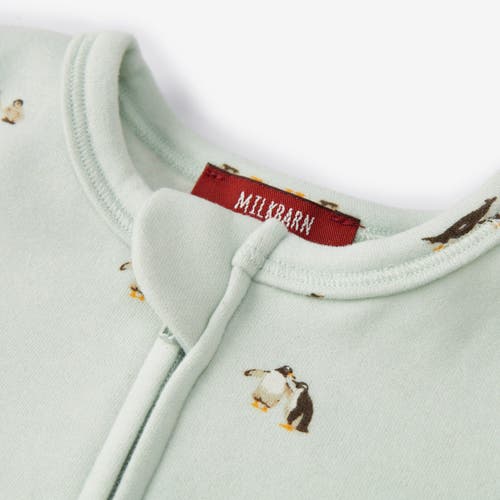 Milkbarn Stretch Fleece Zipper Footed Romper