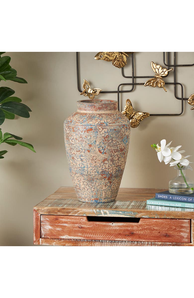 GINGER BIRCH STUDIO Red Clay Ceramic Vase, Alternate, color, Beige