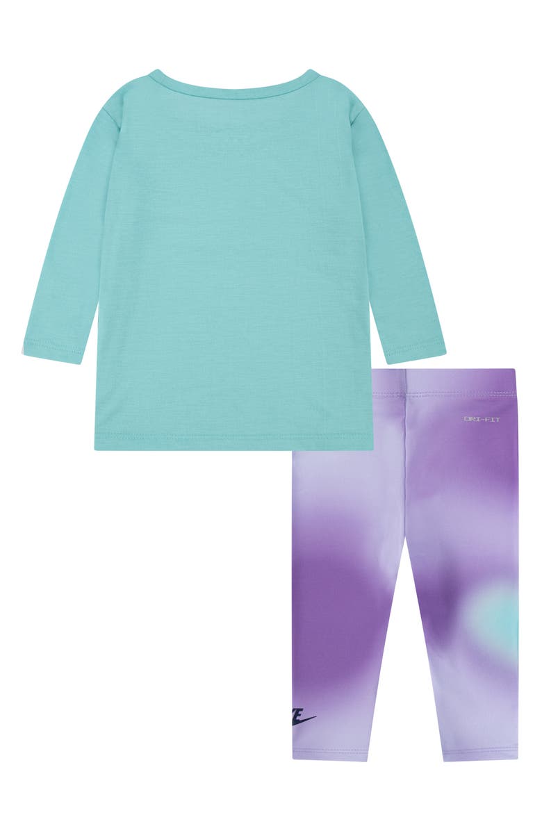 Nike Dri-FIT Logo T-Shirt & Leggings Set, Alternate, color, Black Raspberry