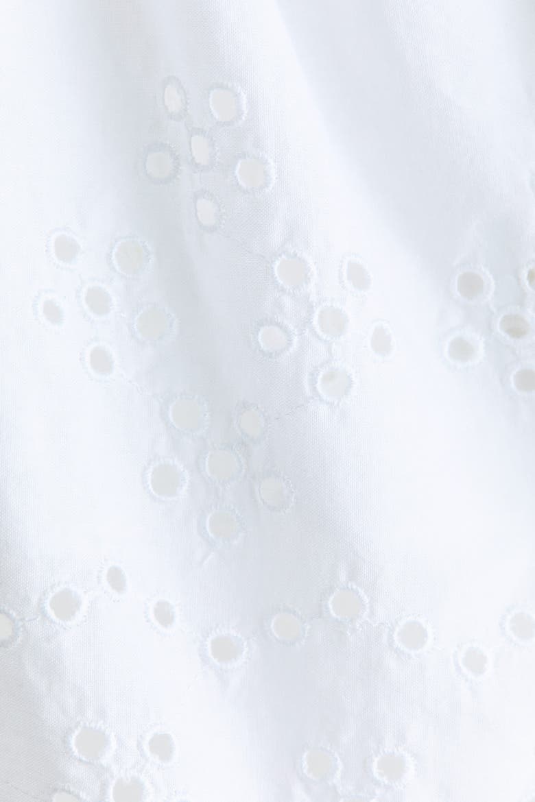 Broderie-anglaise Cotton Top, Alternate, color, White