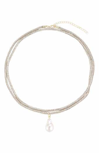 Crystal Triple Wrap Necklace