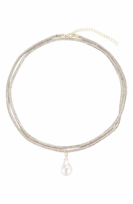 Crystal Triple Wrap Necklace