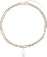 Adornia Crystal Triple Wrap Necklace