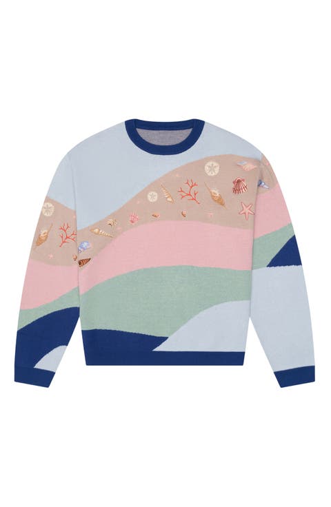 Beach House Jacquard Crewneck Sweater