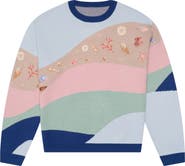 MAVRANS Beach House Jacquard Crewneck Sweater