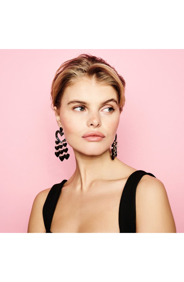 Toolally Heart Chandeliers - Black Swirl, Alternate, color, Black Swirl