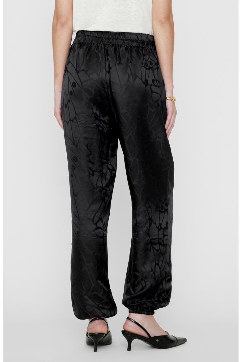 Logan Silk Jacquard Joggers, Alternate, color, BLACK BUTTERFLY JACQUARD