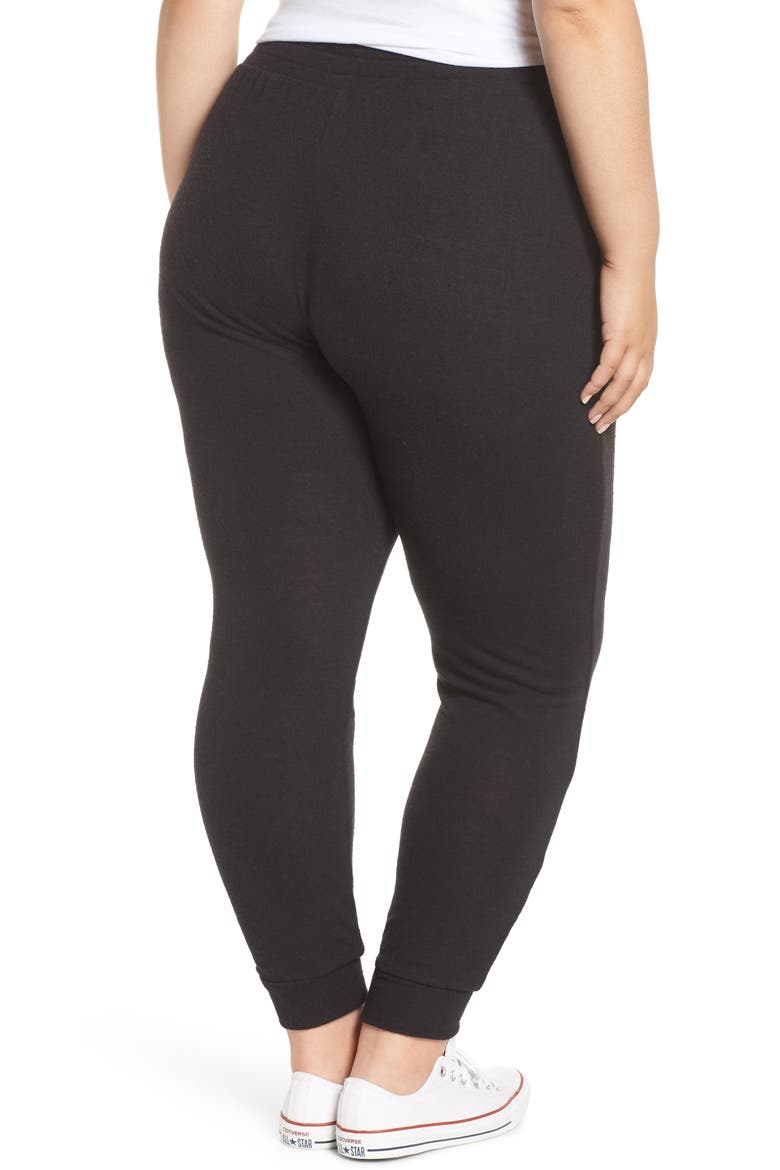 High Rise Drawstring Jogger Pants, Alternate, color, BLACK ROCK