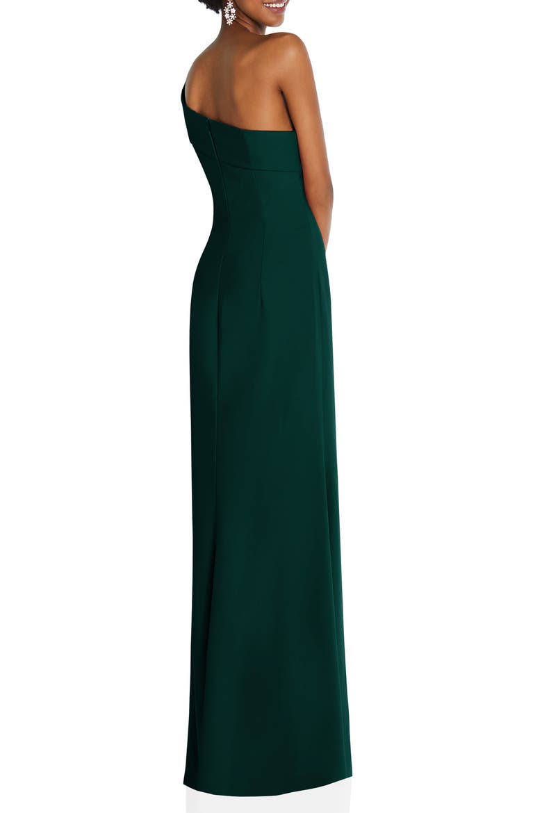 One-Shoulder Evening Gown, Alternate, color, EVERGREEN