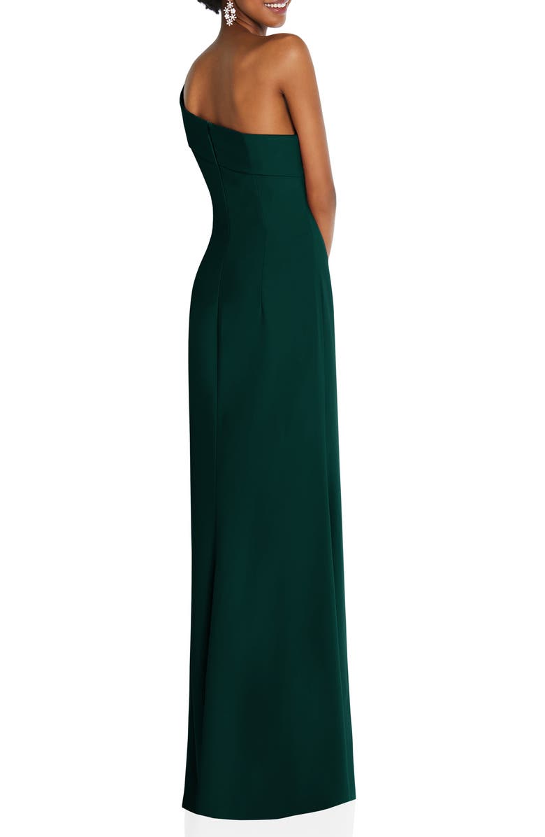 After Six One-Shoulder Evening Gown, Alternate, color, Evergreen