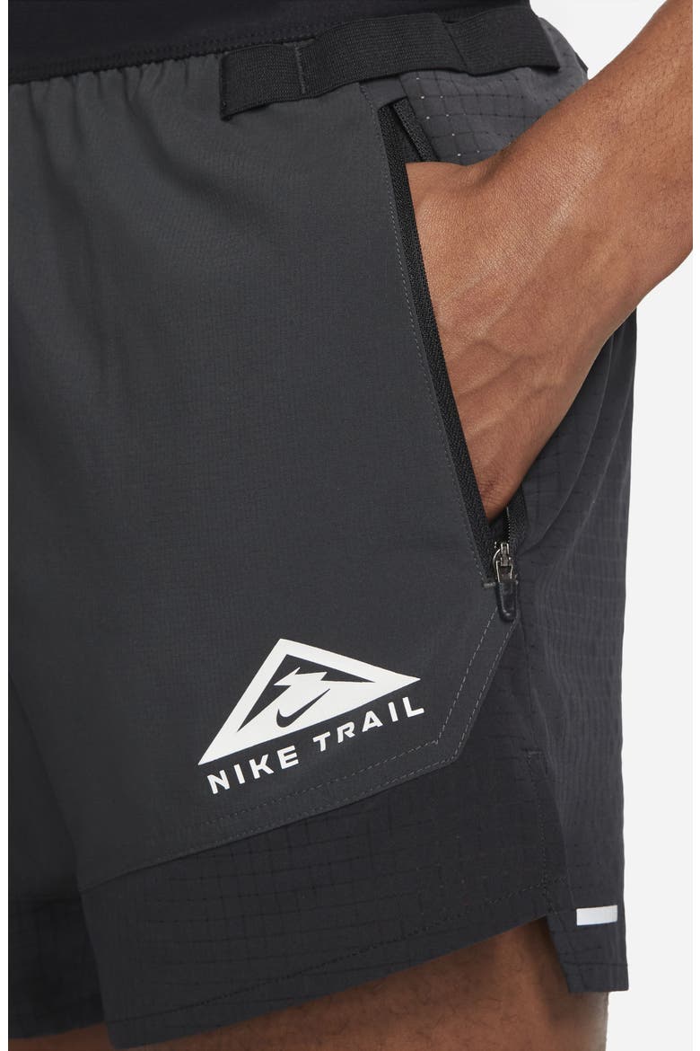 Dri-FIT Flex Stride Trail Running Shorts, Alternate, color, BLACK/ DARK SMOKE GREY/ WHITE